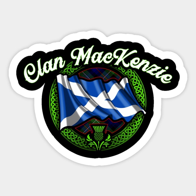 Scottish Flag Clan MacKenzie Sticker by Celtic Folk